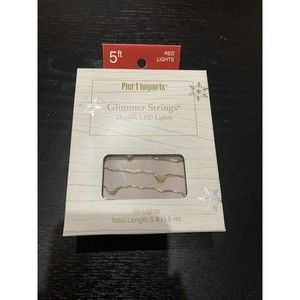 Pier 1 Imports Red Glimmer LED Flexible String Lights (New) 5ft Christmas